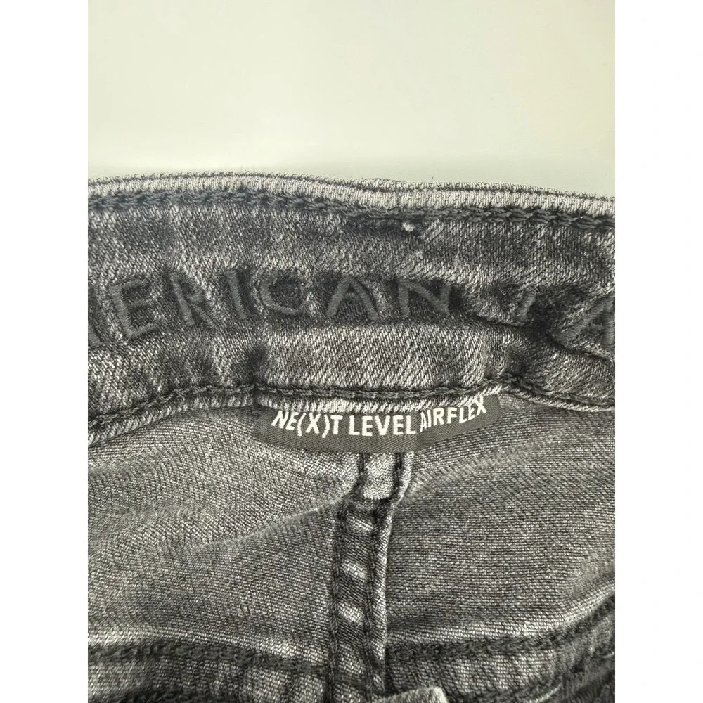 American Eagle Mens Ne(x)t Level Airflex Distressed Denim Shorts Black 30
